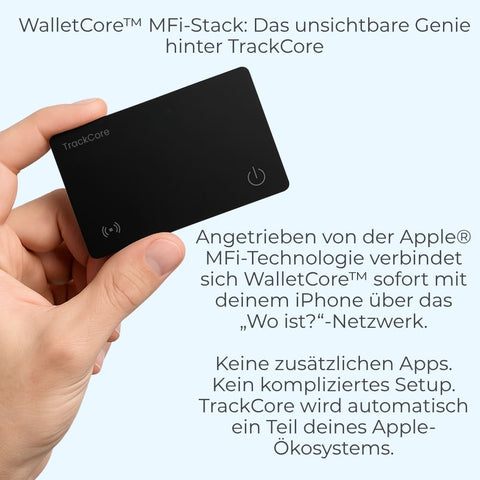 TrackCore – Die Apple-„Wo ist?“-zertifizierte Smart-Tracker-Karte